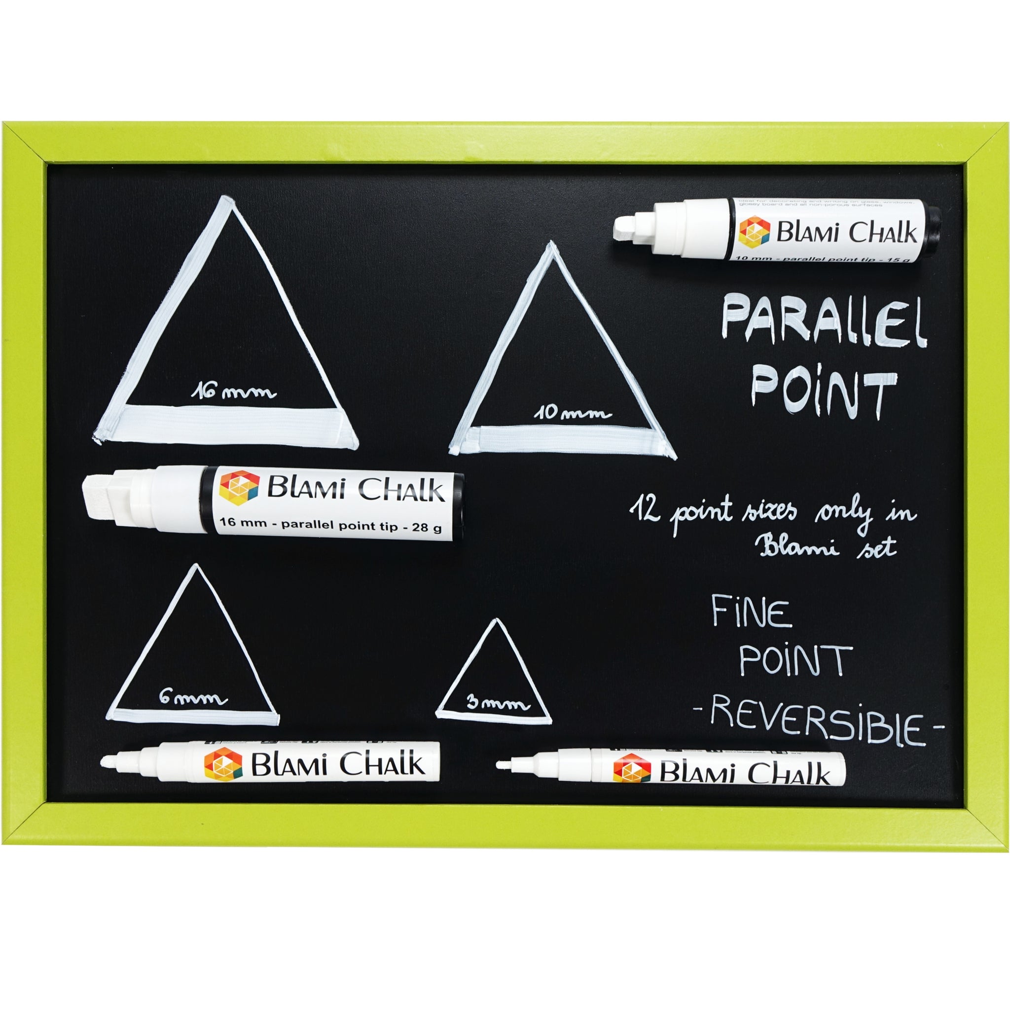 Blami Arts Liquid Chalk Markers, Extra Gold/Silver, 6mm Reversible Tip,  Erasing Sponge